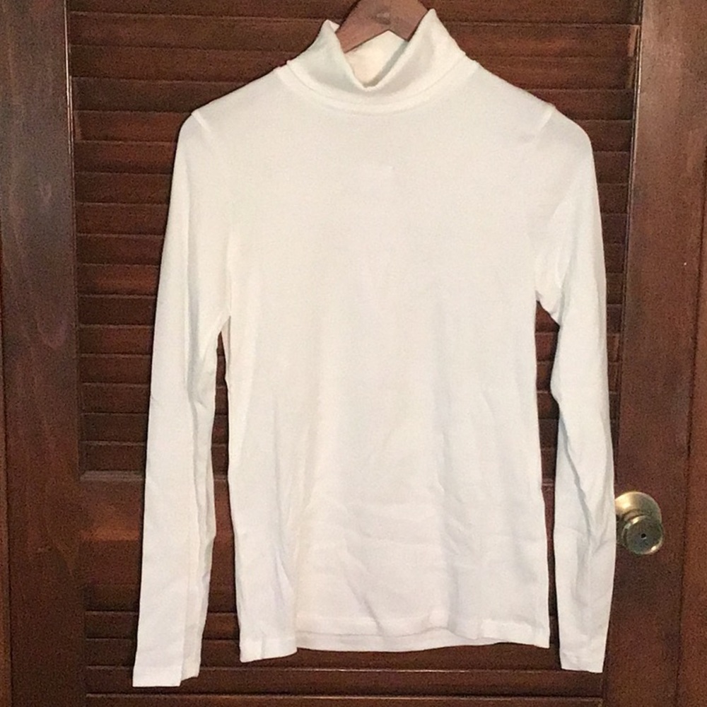 *LAST DAY* J Crew White Turtleneck Long Sleeve